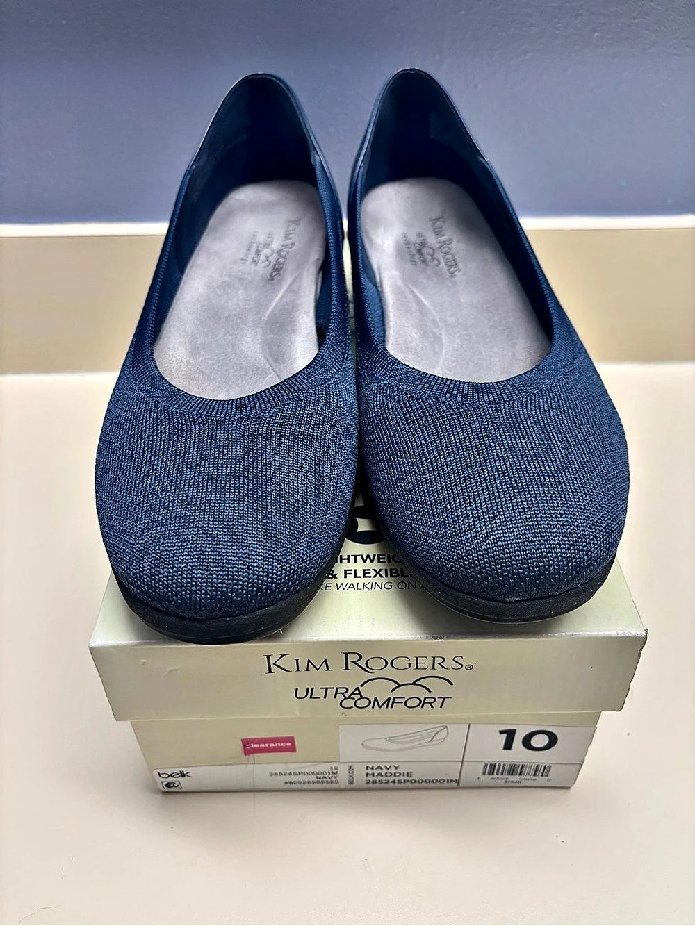 Kim Rogers Maddie Women's Navy Blue Flats US 10 Like New